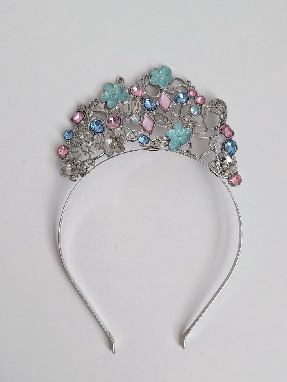 Authentic Disney Cinderella Princess Tiara - Silvertone Headband Crown
